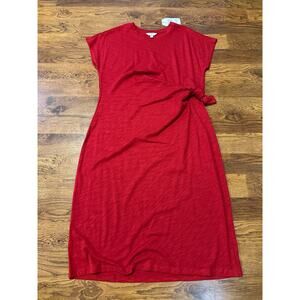 Time and Tru Red Faux Wrap Cotton Blend Dress - Size XL - NWT Affordable Fashion